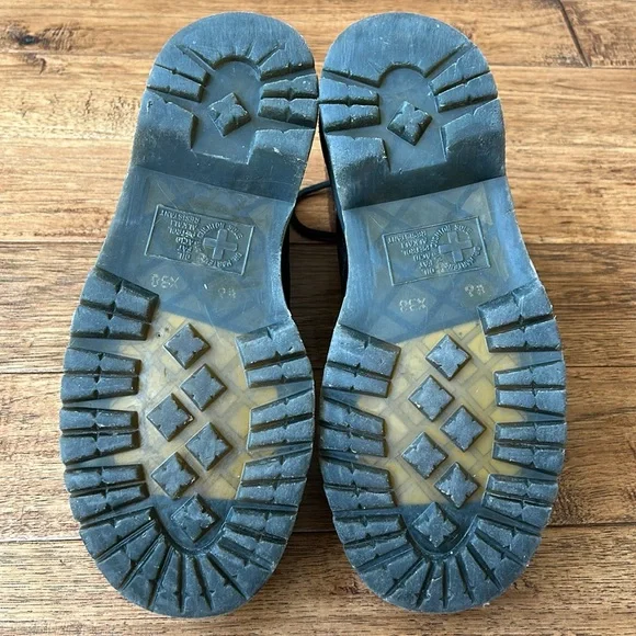 Dr. Martens Docs Sinclair Milled Nappa Leather Platform Boots Zip Front Lace 8 - Picture 11 of 12